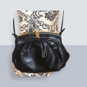 Vintage RO-EL Genuine Leather Bag, crossbody black